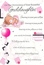 Load image into Gallery viewer, Christening (Goddaughter) - Greeting Card - Multi Buy - Free P&amp;P
