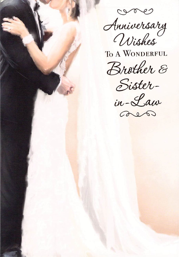 Anniversary - Brother & Sister In Law - Greeting Card - Multi Buy