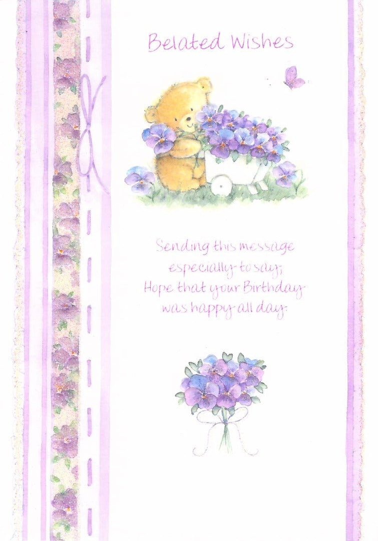 Belated Birthday - Greeting Card - Multi Buy Discount - Free P&P