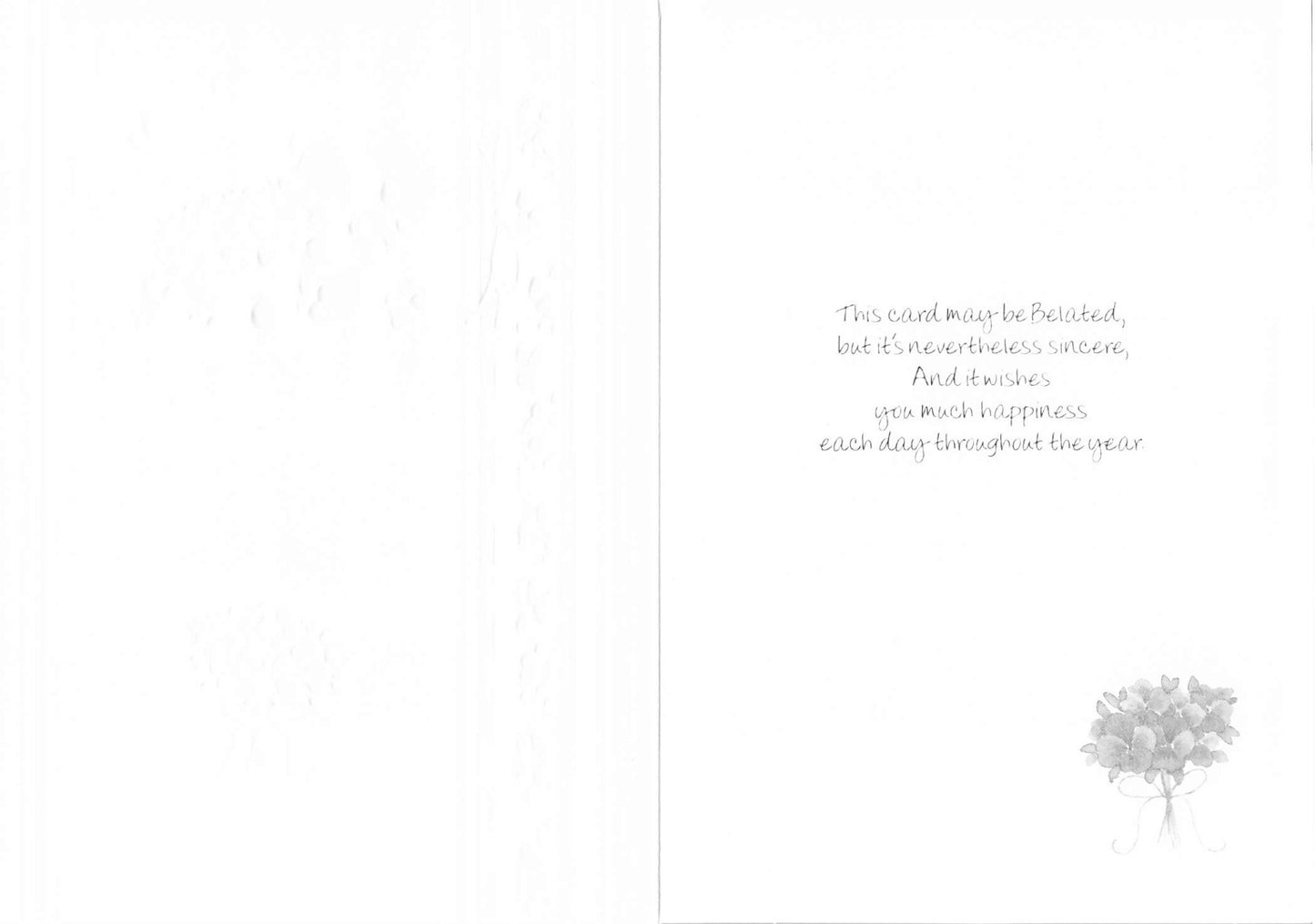 Belated Birthday - Greeting Card - Multi Buy Discount - Free P&P