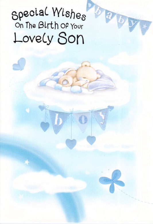 This Birth - Son - Greeting Card - Free Postage is a Greeting Card priced at £ 2.19 from Made To Be Treasured range. Produced by Generic for excellent quality
