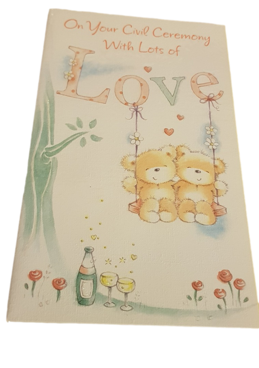 This Civil Ceremony - Love - Greeting Card is a Greeting Card priced at £ 1.56 from Made To Be Treasured range. Produced by Poppy Hill for excellent quality