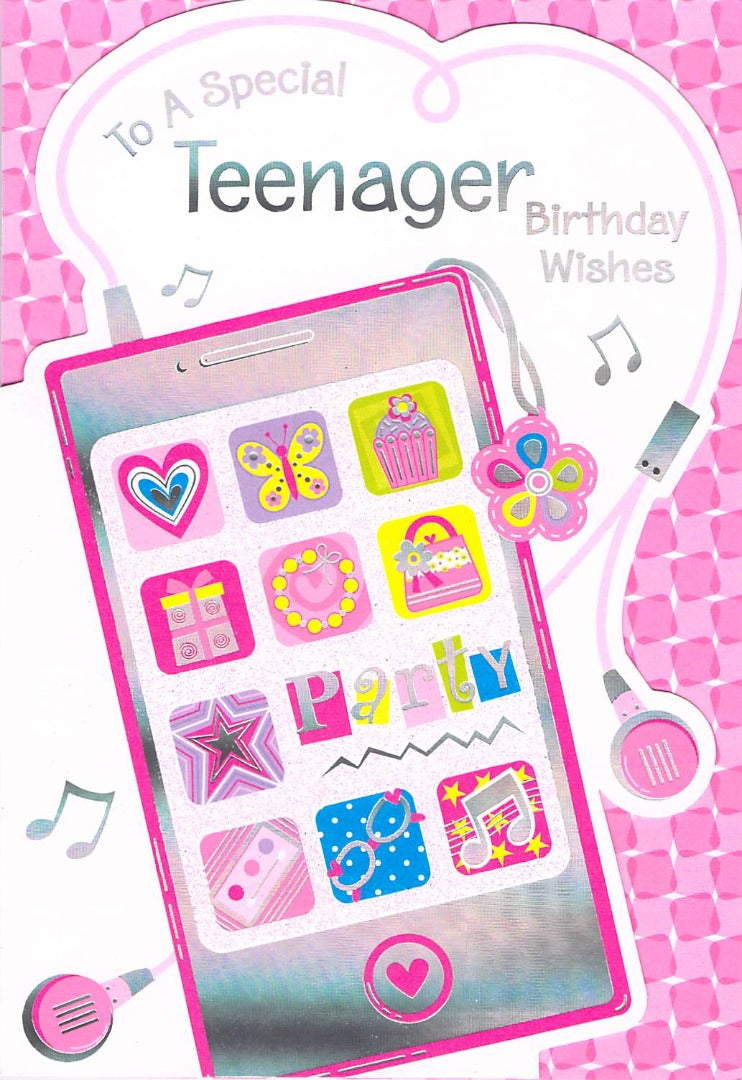 This Teenager Birthday Card - Pink Smartphone Design | Girls Teen Birthday | Made To Be Treasured is a Greeting Card priced at £ 1.69 from Made To Be Treasured range. Produced by Generic for excellent quality