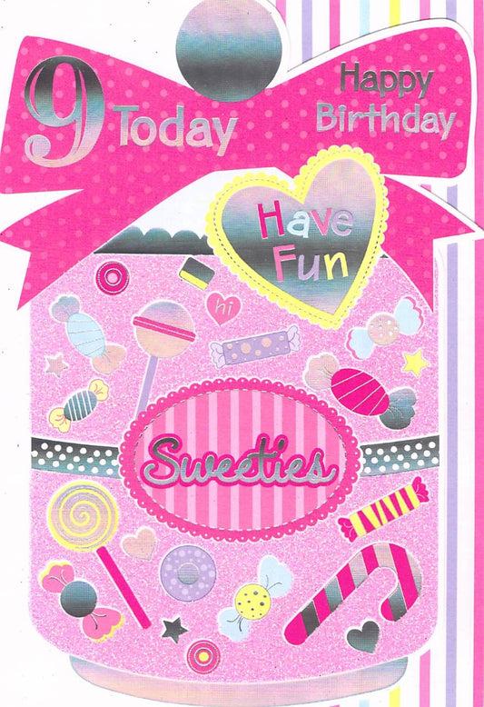 This 9th Birthday Card - Sweeties & Candy Design | Age 9 Girls Birthday | Made To Be Treasured is a Greeting Card priced at £ 1.99 from Made To Be Treasured range. Produced by Generic for excellent quality