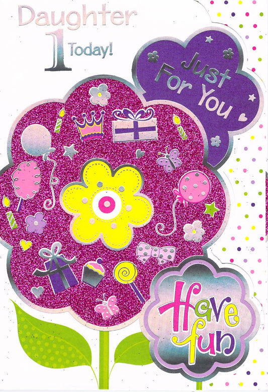 This Birthday - Daughter 1st Birthday - Greeting Card - Free Postage is a Greeting Card priced at £ 1.99 from Made To Be Treasured range. Produced by Generic for excellent quality