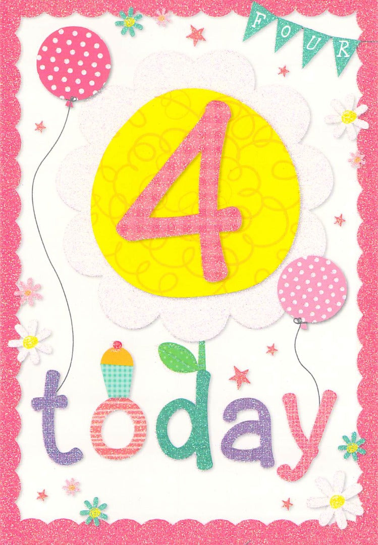 4th Birthday - Greeting Card - Multi Buy Discount