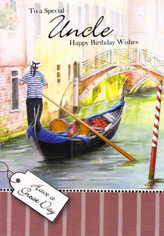 This Birthday -Uncle - Canal - Greeting Card - Free Postage is a Greeting Card priced at £ 1.99 from Made To Be Treasured range. Produced by Generic for excellent quality