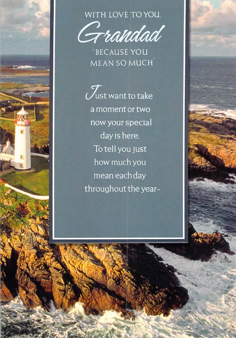 This Birthday - Grandad - Coastline - Greeting Card - Free Postage is a Greeting Card priced at £ 1.99 from Made To Be Treasured range. Produced by Generic for excellent quality