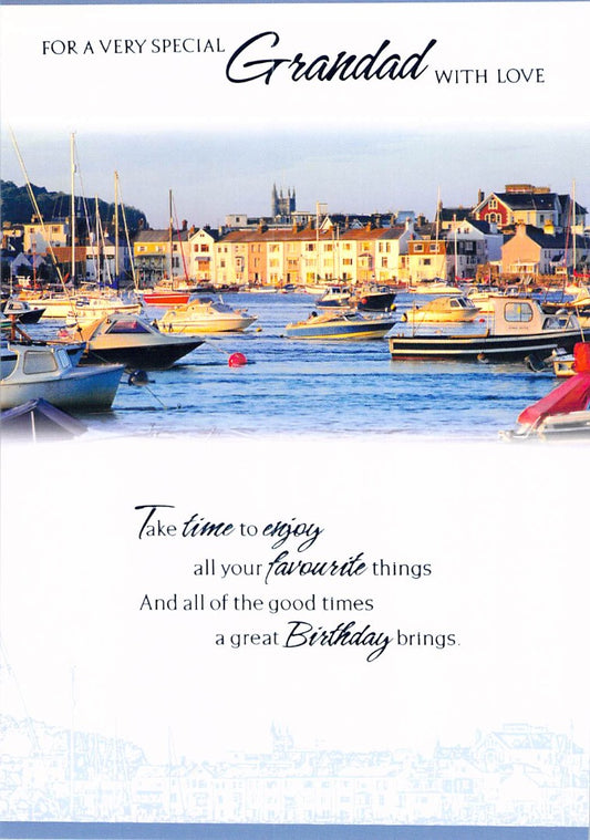 This Birthday - Grandad - Harbour - Greeting Card - Free Postage is a Greeting Card priced at £ 1.99 from Made To Be Treasured range. Produced by Generic for excellent quality