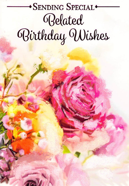 This Birthday - Belated - Rose - Greeting Card - Free Postage is a Greeting Card priced at £ 1.99 from Made To Be Treasured range. Produced by Generic for excellent quality