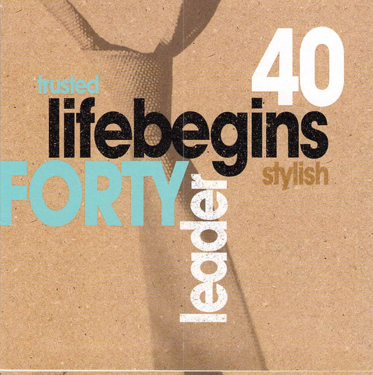 This 40th Birthday - Age 40 - Suit - Greeting Card - Free Postage is a Greeting Card priced at £ 1.99 from Made To Be Treasured range. Produced by Generic for excellent quality