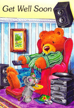 Load image into Gallery viewer, Get Well Soon - Bear/Hi Fi - Greeting Card - Free Postage
