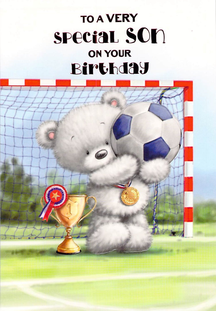Birthday - Son - Football/Goalkeeper - Greeting Card - Free Postage