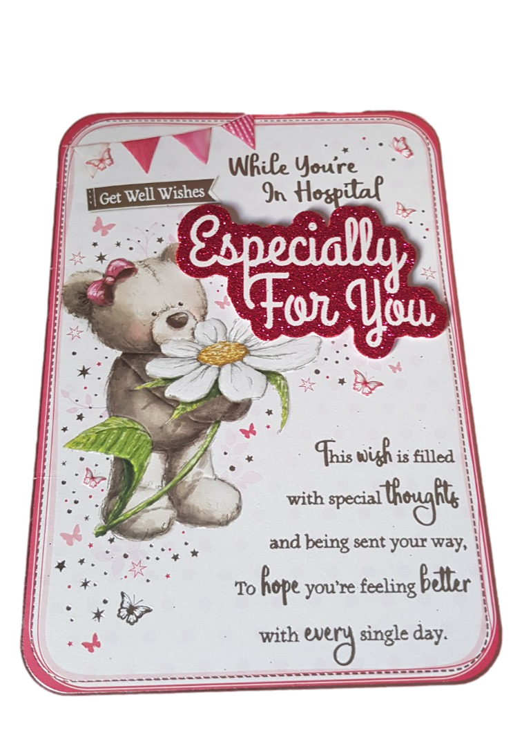 This Get Well - Wile Your In Hospital - Greeting Card - Free Postage is a Greeting Card priced at £ 1.56 from Made To Be Treasured range. Produced by Generic for excellent quality