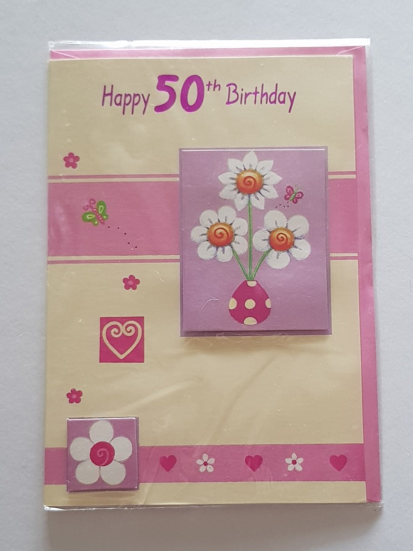 This 50 Birthday - Age With Flowers - Greeting Card - Free Postage is a Greeting Card priced at £ 1.99 from Made To Be Treasured range. Produced by Generic for excellent quality