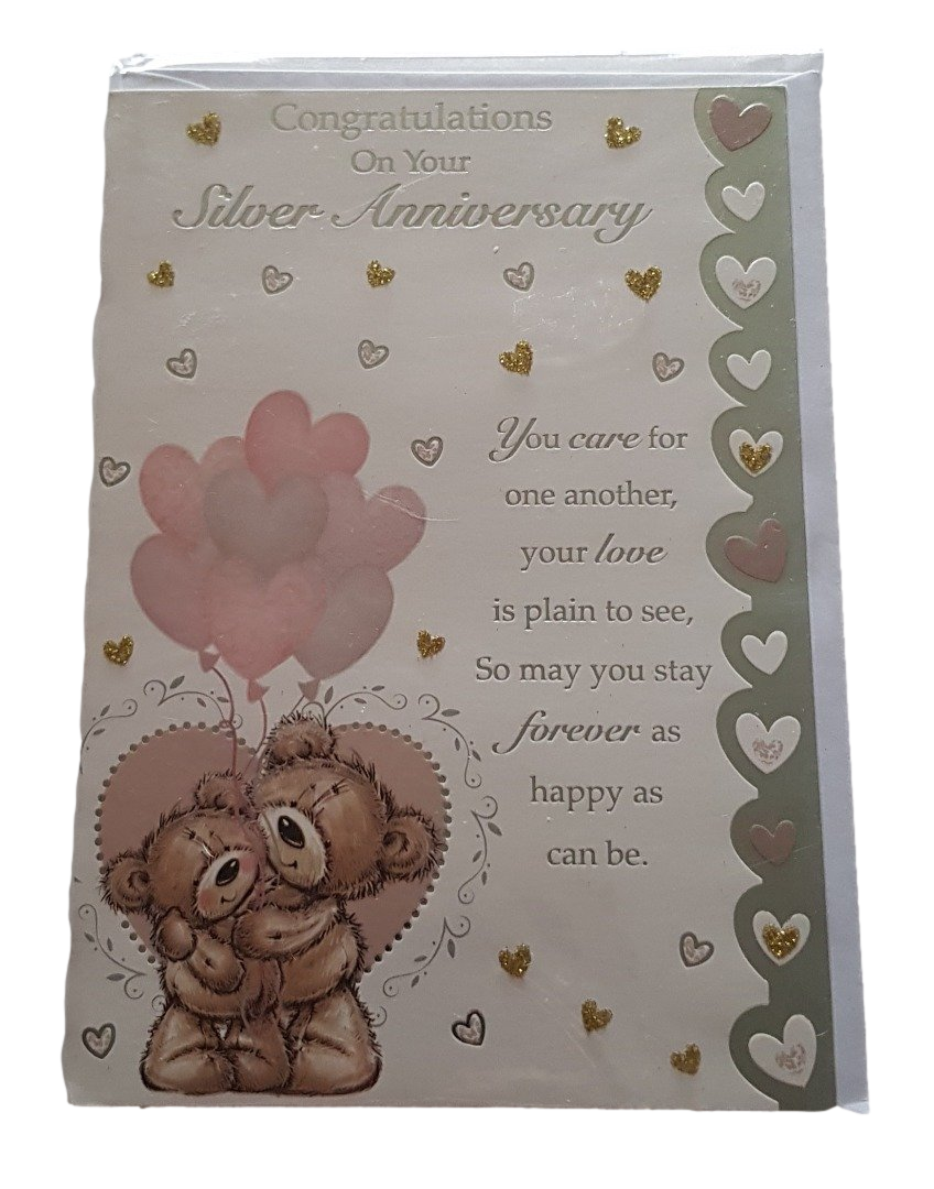 Anniversary - Silver - Greeting Card