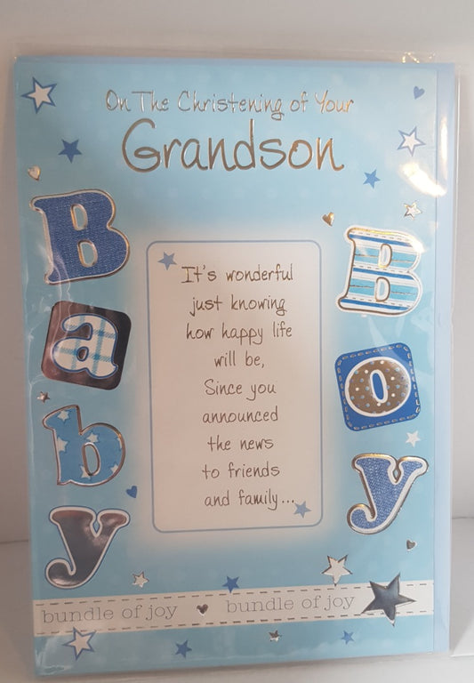 This Grandson (Christening) - Greeting Card - Multi Buy - Free P&P is a Greeting Card priced at £ 1.69 from Made To Be Treasured range. Produced by Generic for excellent quality