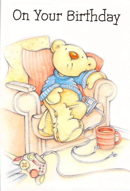 This Birthday - General Birthday - Bear / Chilling - Greeting Card - Free Postage is a Greeting Card priced at £ 1.56 from Made To Be Treasured range. Produced by Generic for excellent quality