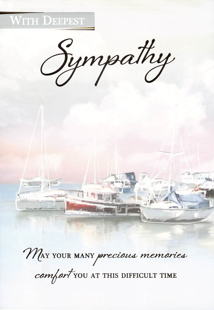 Sympathy - Boats - Greeting Card - Free Postage