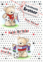 Load image into Gallery viewer, Birthday - Brother - Football / Amazing Brother - Greeting Card - Free Postage
