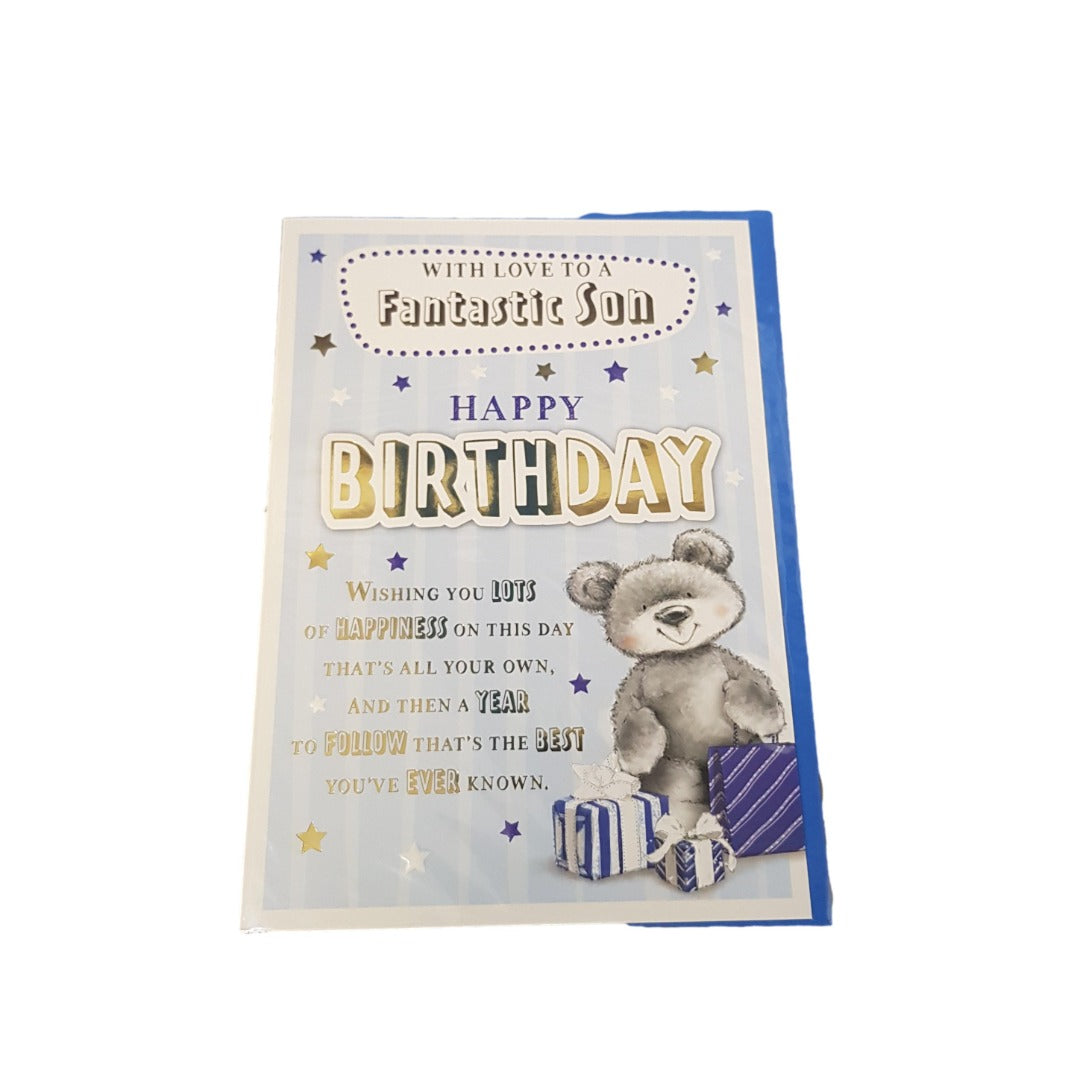 This Birthday - Son - Bear - Greeting Card is a Greeting Card priced at £ 1.99 from Made To Be Treasured range. Produced by Generic for excellent quality