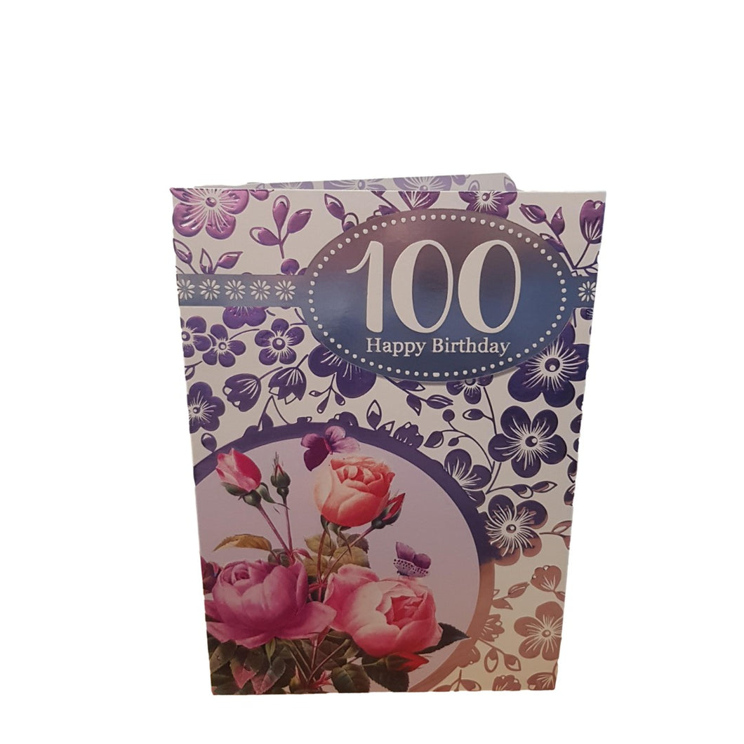 100th Birthday - Age 100  -  Greeting Card - Multi Buy Discount