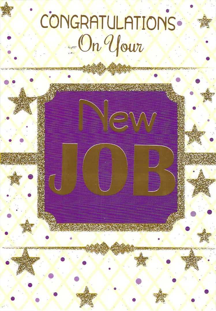 Congratulations - New Job  - Well Done -  Greeting Card - Multibuy