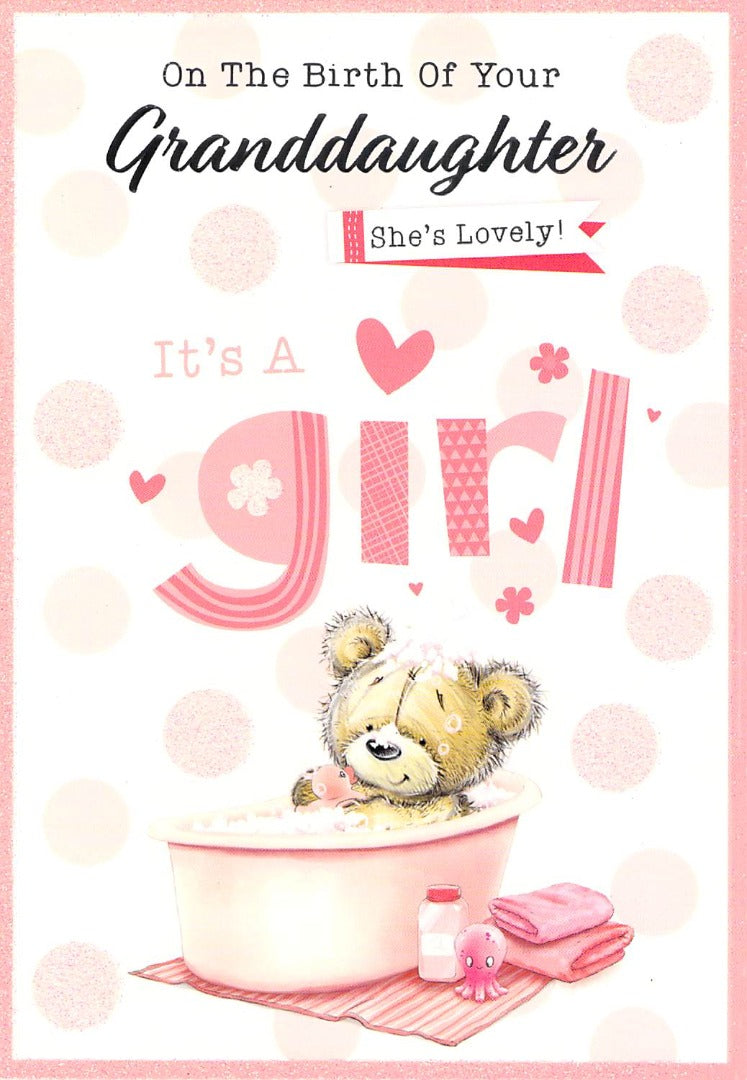 This Birth - Granddaughter - Its A Girl - Greeting Card is a Greeting Card priced at £ 2.29 from Made To Be Treasured range. Produced by Poppy Hill for excellent quality