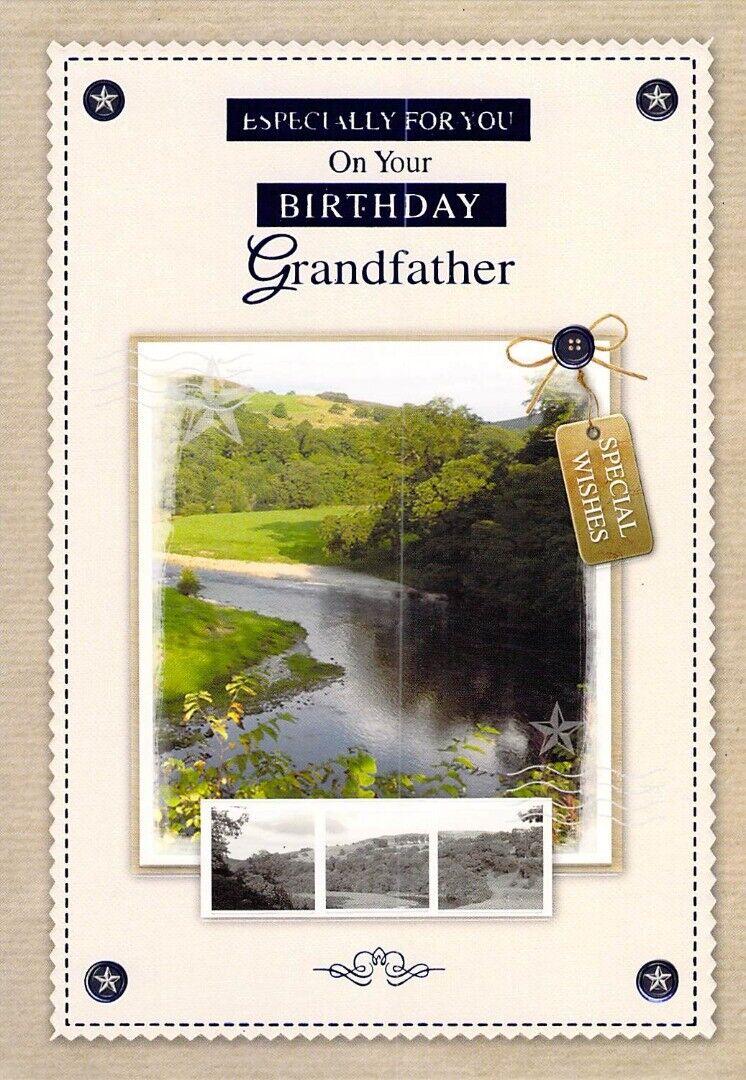 Birthday - Grandfather - River - Greeting Card - Free Postage