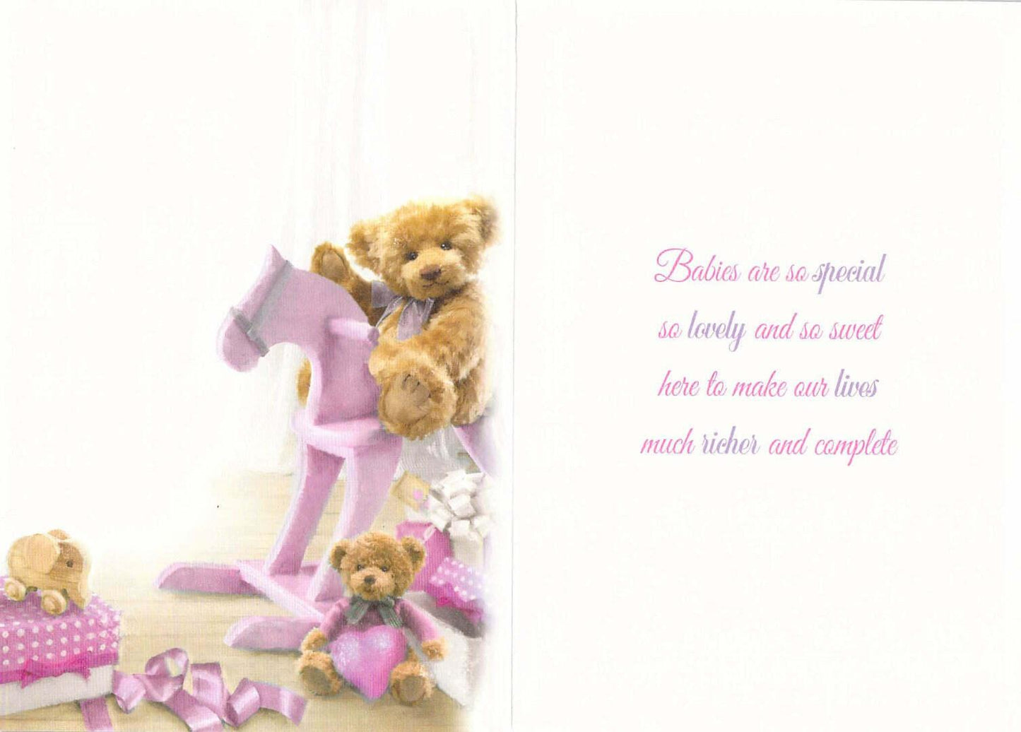GREETING CARD - BIRTH - GIRL - FREE POSTAGE H1-7