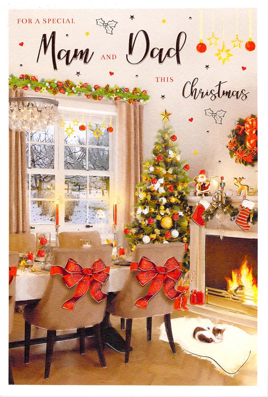 This Christmas - Mam & Dad - Living Room - Greeting Card is a Greeting Card priced at £ 3.49 from Made To Be Treasured range. Produced by ICG for excellent quality
