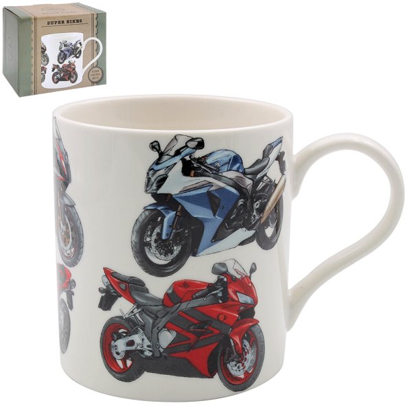 This Super Bikes Designs - Mug - In Gift Box is a Greeting Card priced at £ 10.50 from Made To Be Treasured range. Produced by The Leonardo Collection for excellent quality