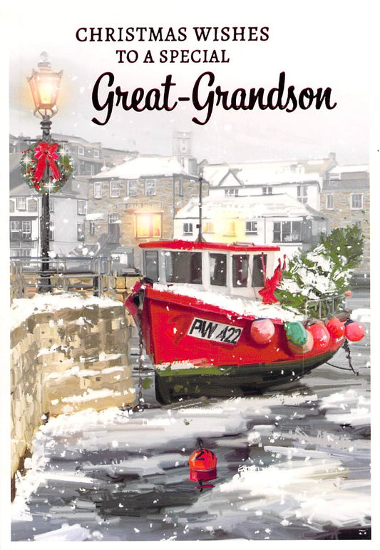 This Christmas - Great Grandson - Harbour - Greeting Card is a Greeting Card priced at £ 1.79 from Made To Be Treasured range. Produced by Poppy Hill for excellent quality