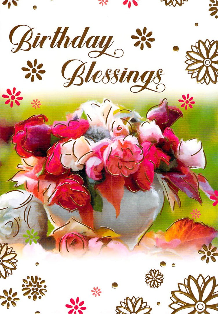 General / open Birthday - Floral - Greeting Card