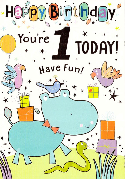This 1st - Birthday - Greeting Card - wrapped is a Greeting Card priced at £ 1.99 from Made To Be Treasured range. Produced by Generic for excellent quality