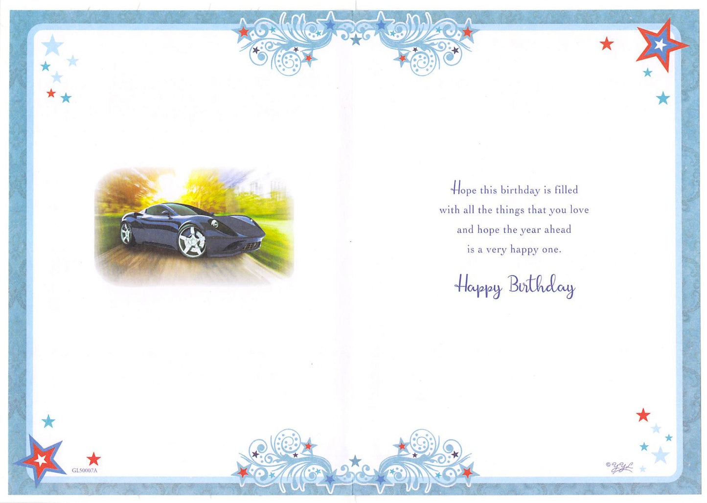 Nephew - Car -Birthday Greeting Card