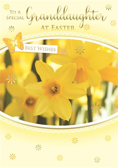 Greeting Card - Easter - Granddaughter - Daffodil