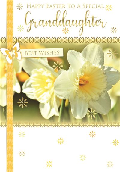 Greeting Card - Easter - Granddaughter - Daffodil