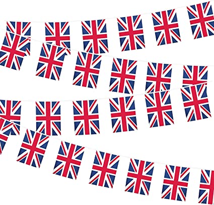This 5M Union Jack Bunting - 14 Flags - Fabric - Indoor Or Out - Coronation/World Cup is a Greeting Card priced at £ 8.69 from Made To Be Treasured range. Produced by n/a for excellent quality