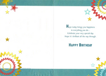 Load image into Gallery viewer, Son Birthday - Green Celebration - Gold Foil - Greeting Card
