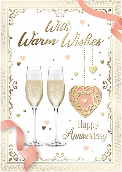 Your Anniversary - Champagne  - Gold Foiled - Greeting Card