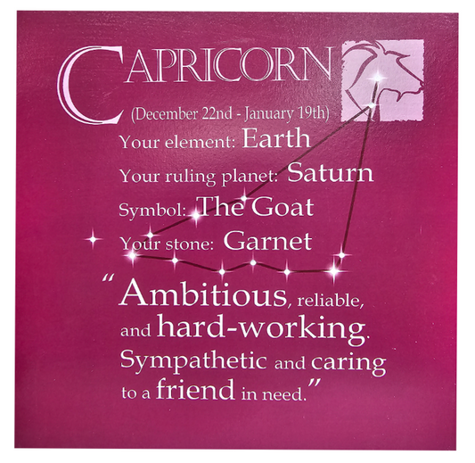 This Capricorn - Written In The Stars - Wall Art - Gift Idea is a Greeting Card priced at £ 7.50 from Made To Be Treasured range. Produced by Written In the Stars for excellent quality