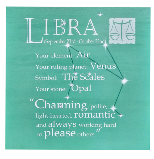 This Libra - Written In The Stars - Wall Art - Gift Idea. is a Greeting Card priced at £ 7.50 from Made To Be Treasured range. Produced by Written in the stars for excellent quality