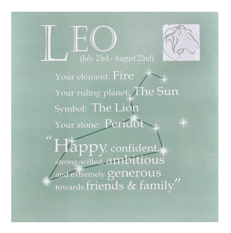 Leo - Written In The Stars - Wall Art - Gift Idea