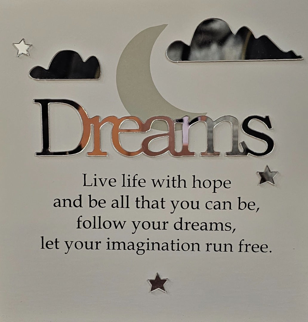 This Dreams - Written In The Stars - Wall Art - Gift Idea is a Greeting Card priced at £ 7.50 from Made To Be Treasured range. Produced by Written In The Stars for excellent quality