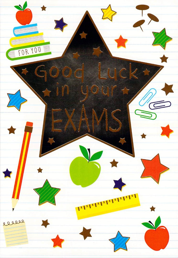 This Good Luck - Greeting Card - Exam - Good Quality is a Greeting Card priced at £ 1.69 from Made To Be Treasured range. Produced by Silverline for excellent quality