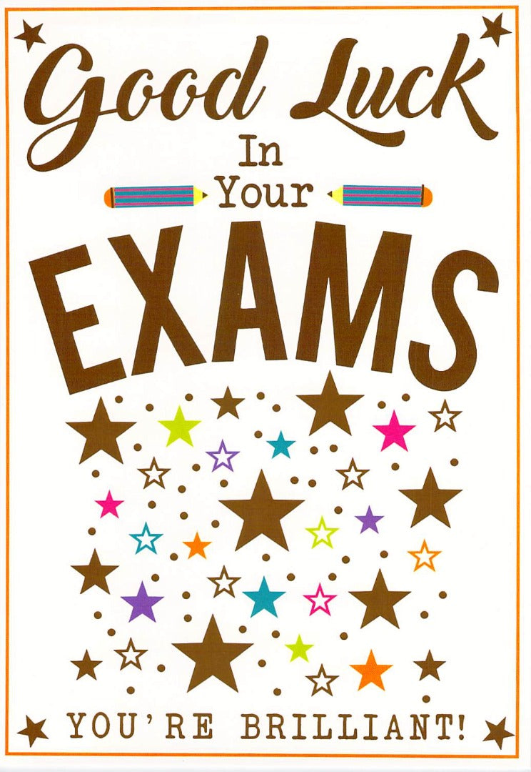 This Good Luck - Greeting Card - Exam - Good Quality is a Greeting Card priced at £ 1.69 from Made To Be Treasured range. Produced by Silverline for excellent quality