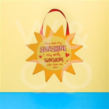 This Sunshine Plaque - Sun - My Only Sunshine - Hanging is a Greeting Card priced at £ 5.99 from Made To Be Treasured range. Produced by Generic for excellent quality