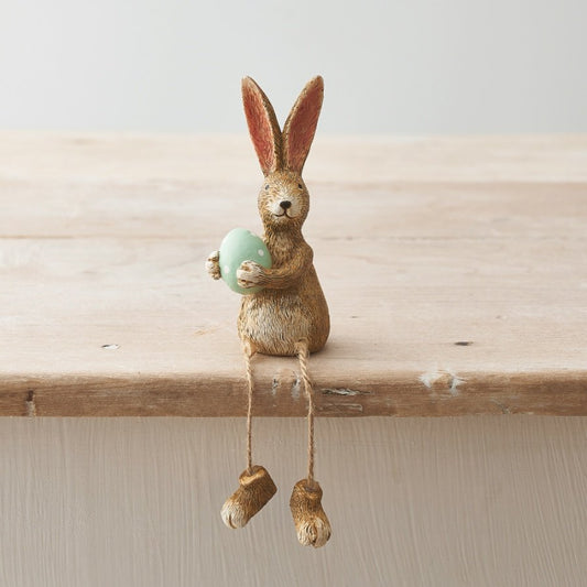 This SHELF SITTING RABBIT GREEN EGG is a Greeting Card priced at £ 9.99 from Made To Be Treasured range. Produced by Portland for excellent quality