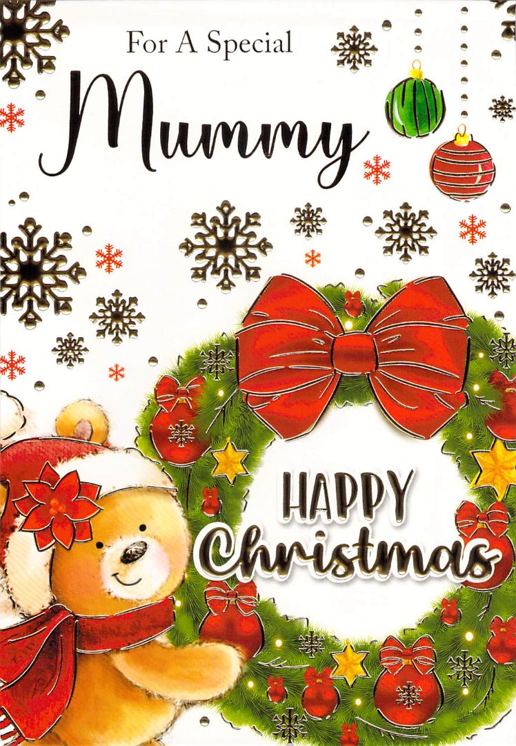 This Mummy - Christmas - Bear/Wreath - Greeting Card is a Greeting Card priced at £ 1.99 from Made To Be Treasured range. Produced by Generic for excellent quality